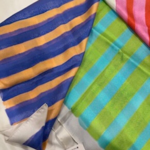 NWT Echo Rainbow Multicolored 100% Silk Scarf 34" Square - Never Worn - Picture 5 of 11